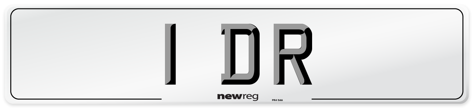 1 DR Number Plate from New Reg